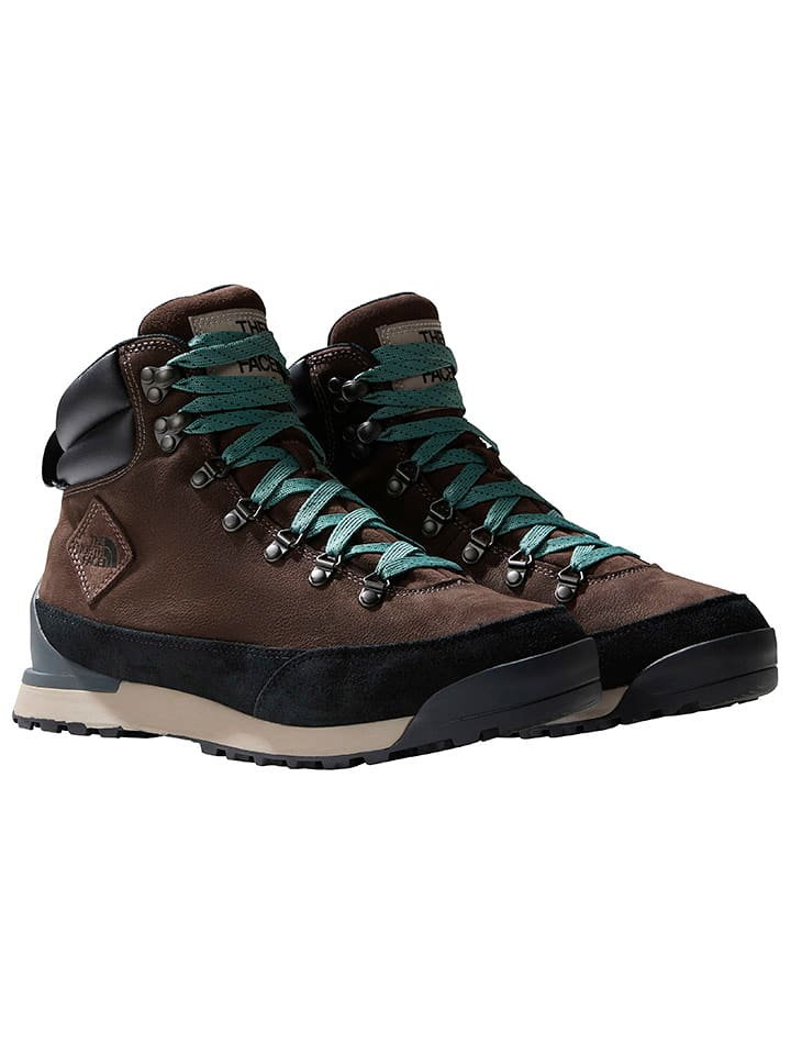 The North Face Skórzane buty trekkingowe "Back to Berkeley IV" w kolorze brązowo-błękitnym