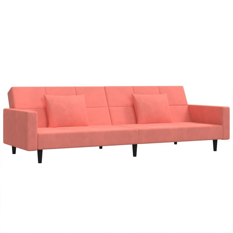 Sofa rozkładana 2-osobowa 220x84,5x69 różowa