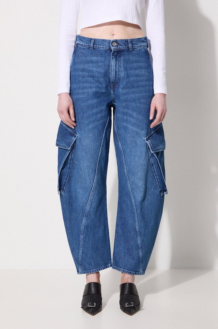 JW Anderson jeansy Twisted Cargo Jeans damskie high waist DT0091.PG1560.800