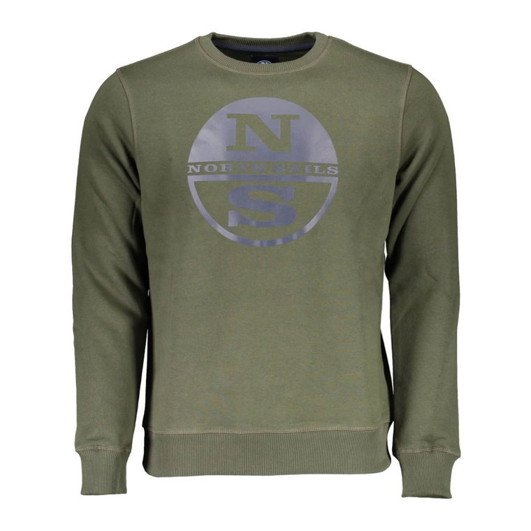 Zielony Sweter z Nadrukiem Logo North Sails