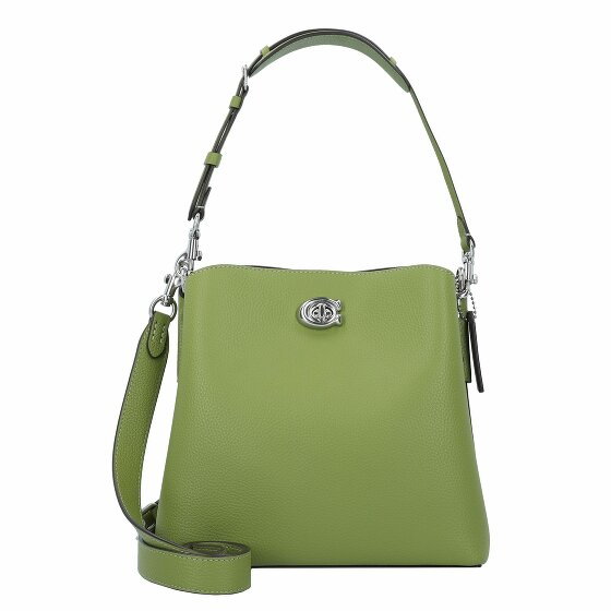 Coach Torba na ramię skórzana 22 cm dark lime