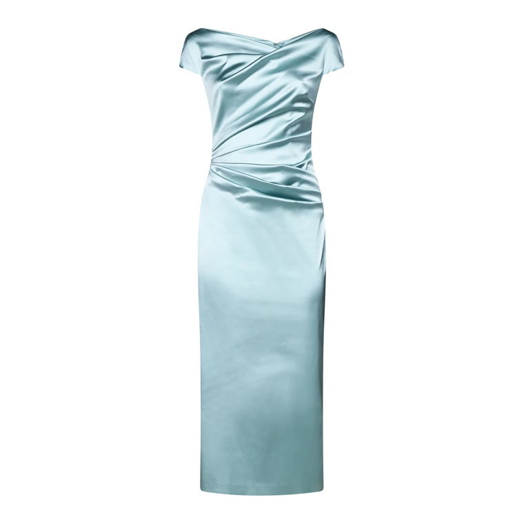 Eleganckie sukienki w biało-niebieskim Talbot Runhof