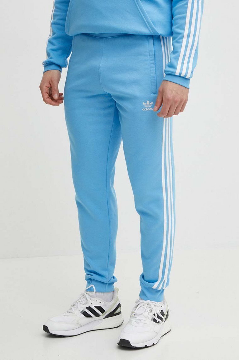 adidas Originals spodnie dresowe kolor niebieski gładkie IM9451