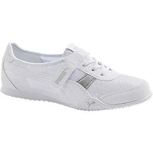Biało-srebrne sneakersy puma bella v - Damskie - Kolor: Białe - Rozmiar: 39