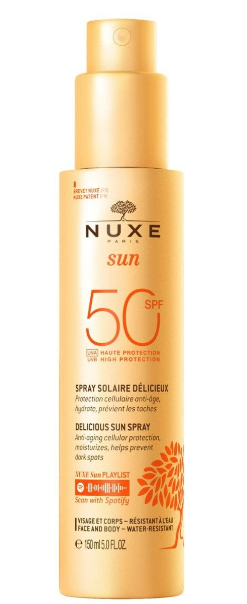 Nuxe Sun SPF50+ - mleczko do opalania do twarzy i ciała w sprayu 150ml