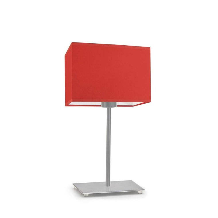 Lampka nocna LYSNE Amalfi, 60 W, E27, czerwona/stalowa, 40x20 cm