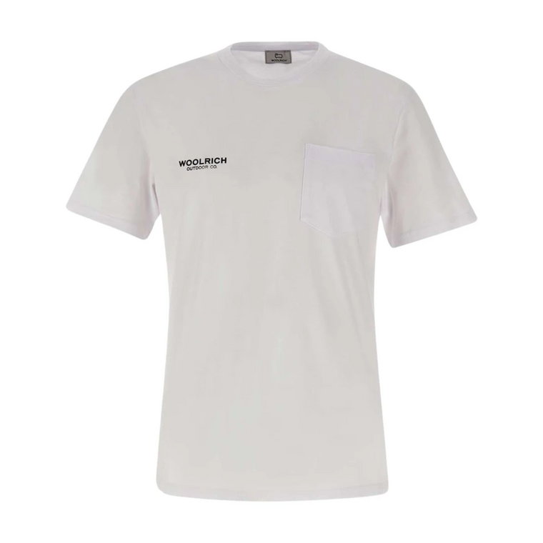 Safari Biała Koszulka z Logo Woolrich
