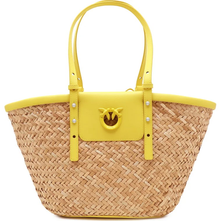 Pinko Torba plażowa LOVE SUMMER BASKET | z dodatkiem skóry