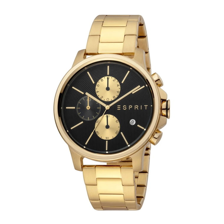 Złoty męski zegarek chronograficzny Esprit