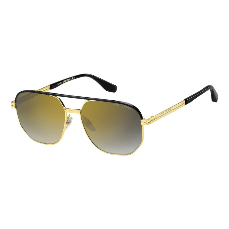 Złote Czarne/Szare Okulary Przeciwsłoneczne Marc Jacobs