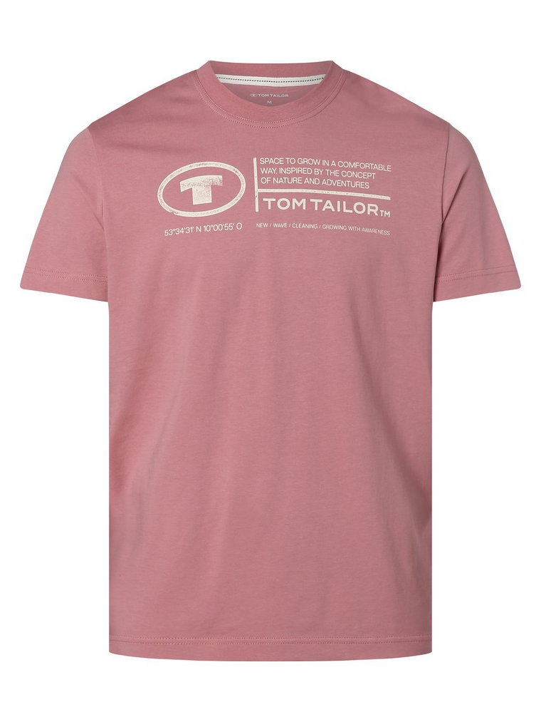 Tom Tailor - T-shirt męski, różowy