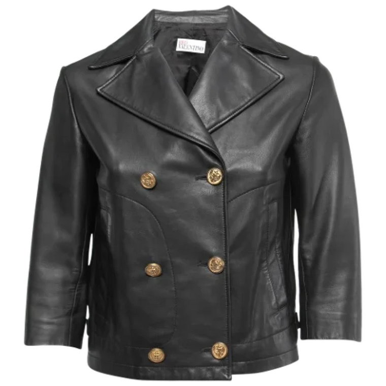 Pre-owned Leather outerwear Valentino Vintage