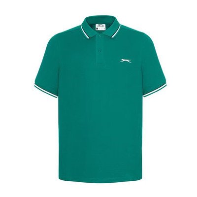 Koszulka polo męska turkusowa Slazenger Tipped, Rozmiar 4XL