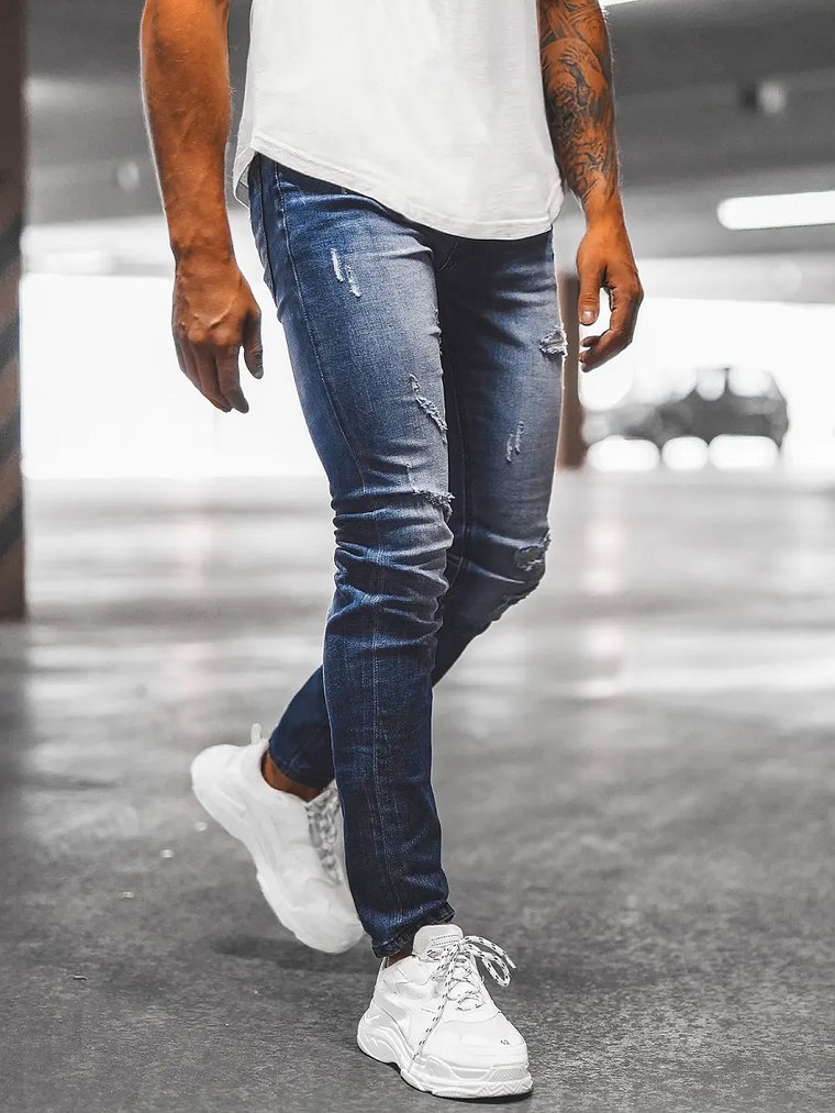 Spodnie jeansowe męskie niebieskie OZONEE NB/MP0054B