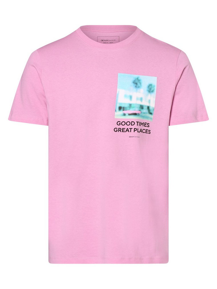 Tom Tailor Denim - T-shirt męski, różowy