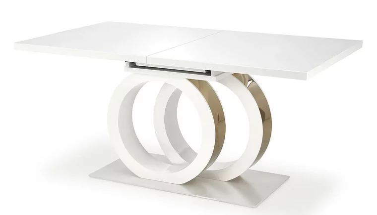 Biały rozkładany stół w stylu glamour - Sefrid