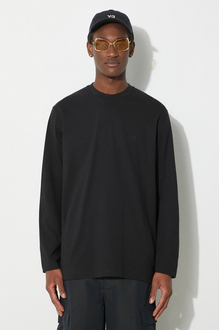 Y-3 longsleeve bawełniany Long Sleeve Tee kolor czarny gładki IV8232