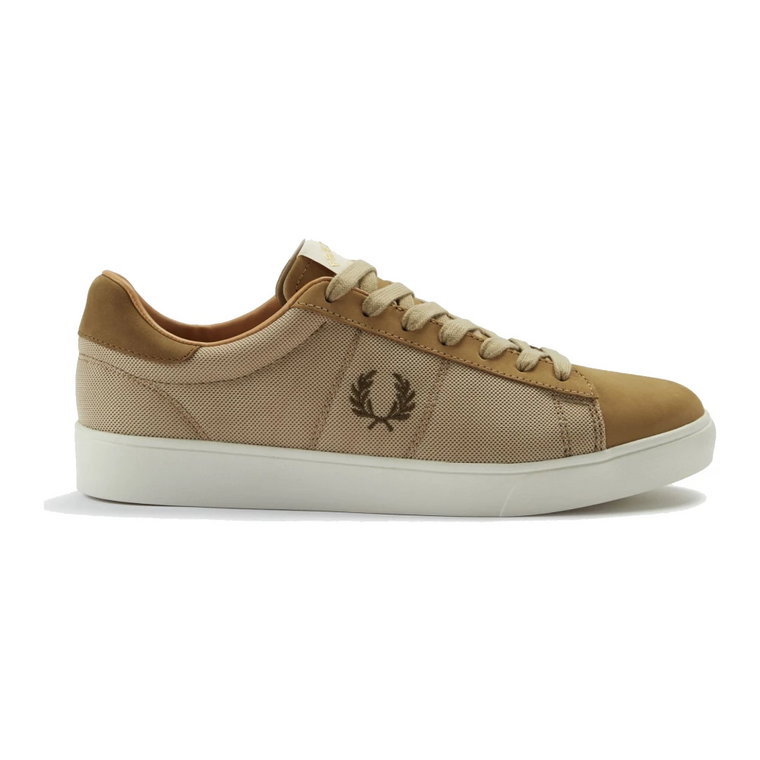 Mesh Nubuck Warm Stone Sneakers Fred Perry