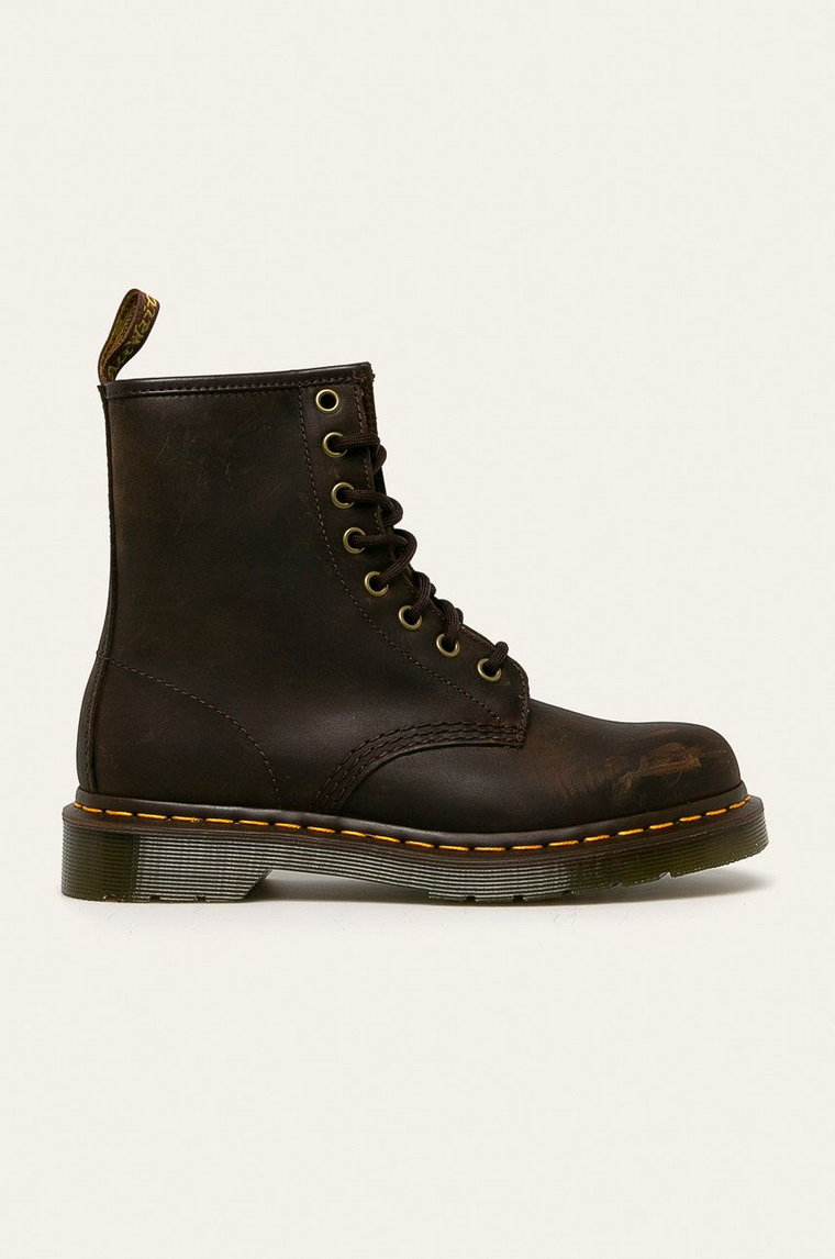 Dr. Martens workery skórzane 1460 kolor granatowy na płaskim obcasie 11822411