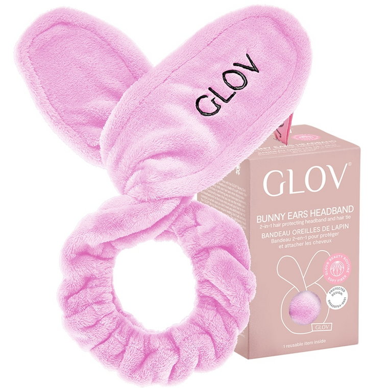 Glov Bunny Ears Pink Opaska kosmetyczna