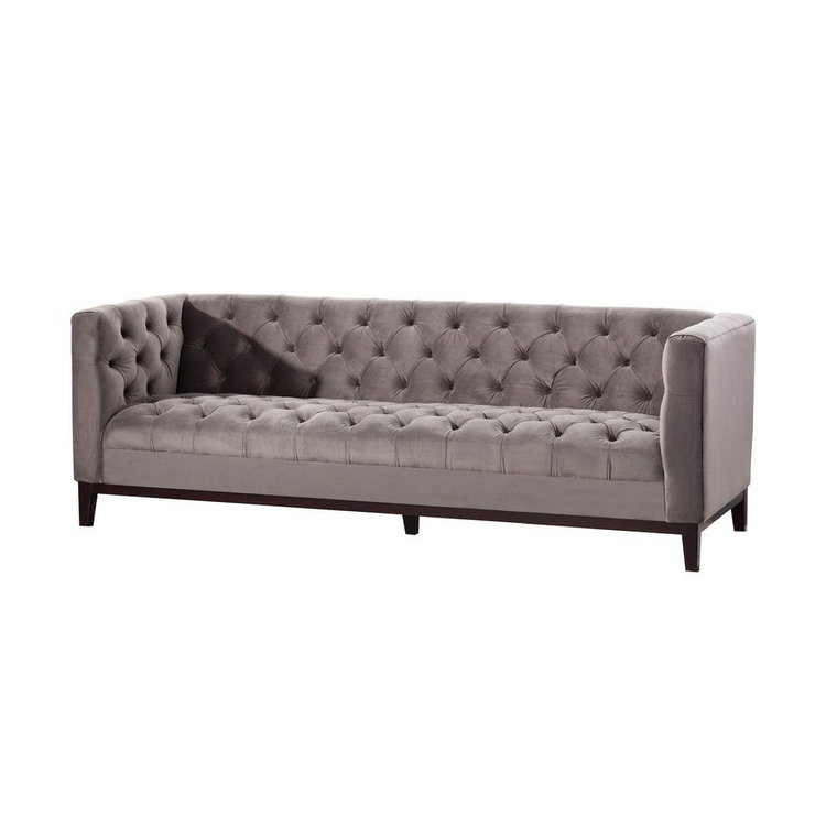 Dekoria, Sofa Velvet Elite, szary, 214x76x74 cm