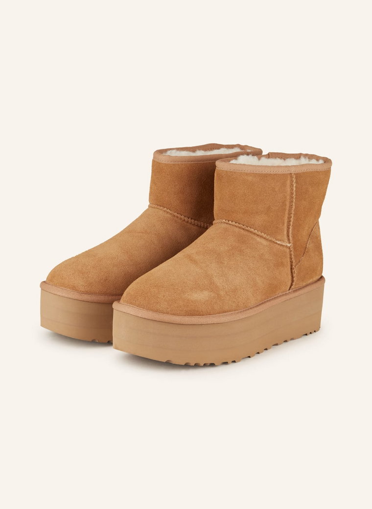 Ugg Botki Na Platformie Classic Mini Platform braun