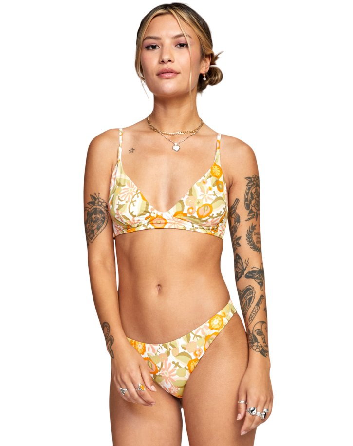 Góra od bikini RVCA Avant Gardner w kwiaty -XS