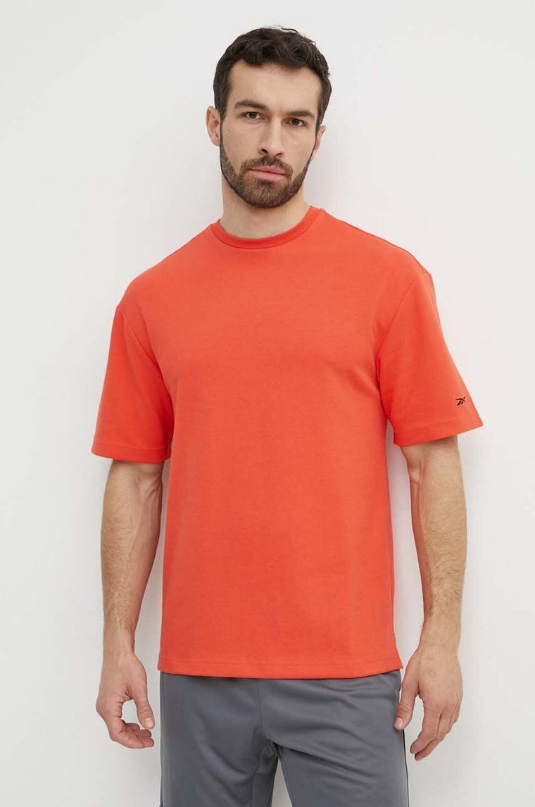 Reebok t-shirt treningowy Active Collective kolor pomarańczowy gładki 100075750