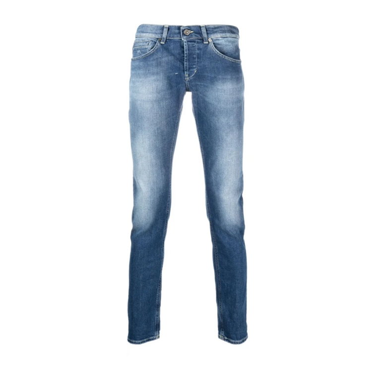 Jasnoniebieskie Low-Rise Cropped Jeans Dondup