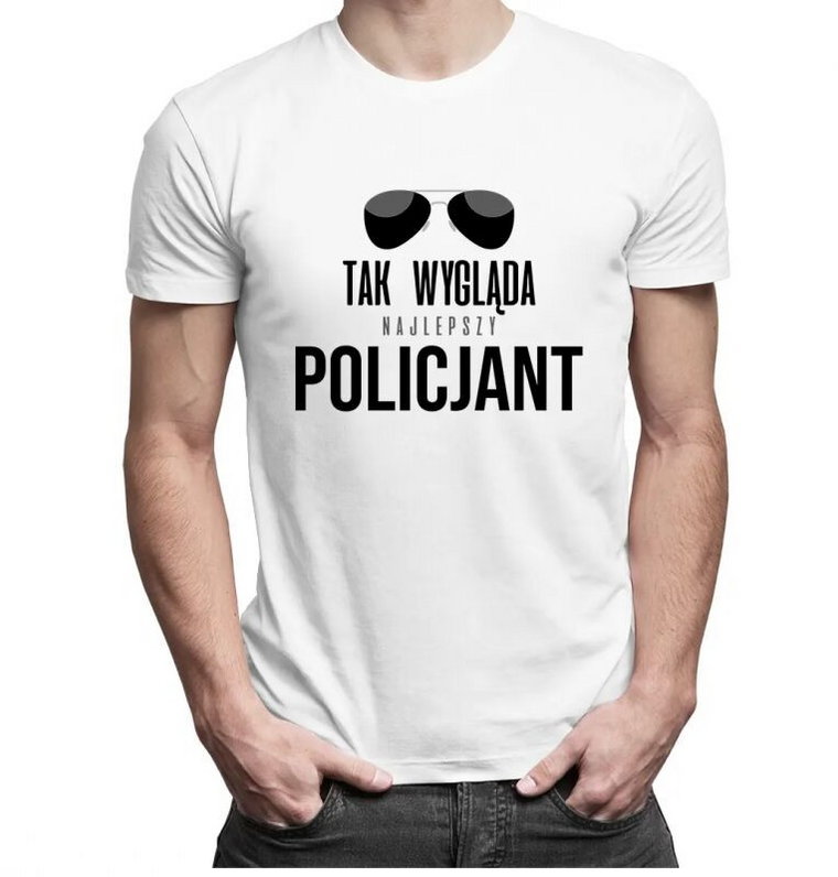 Tak wygląda najlepszy policjant - męska koszulka z nadrukiem