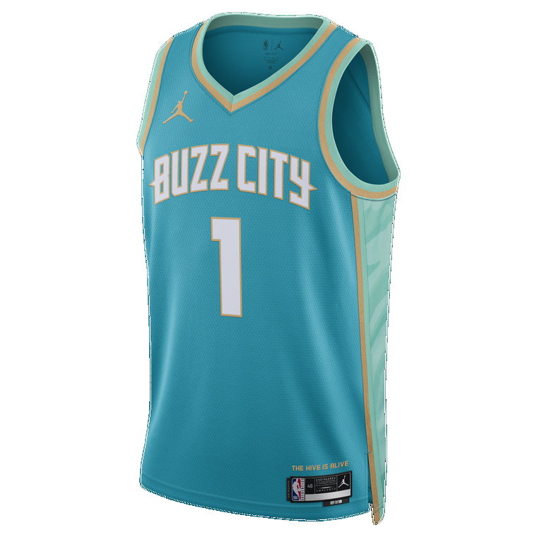 Koszulka męska Jordan Dri-FIT NBA Swingman Lamelo Ball Charlotte Hornets City Edition 2023/24 - Niebieski