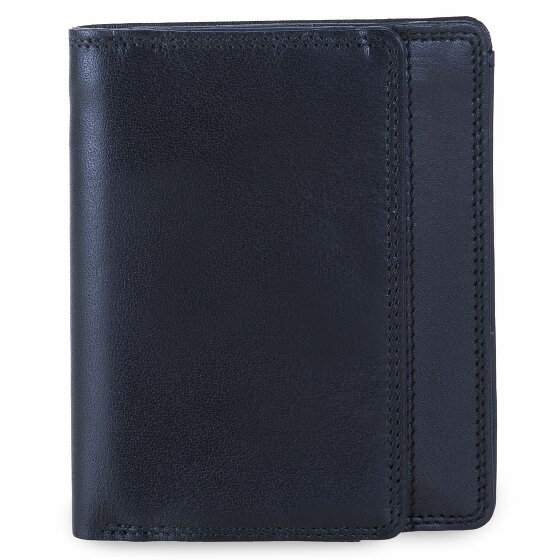 Mywalit Skórzany portfel 10 cm black/blue