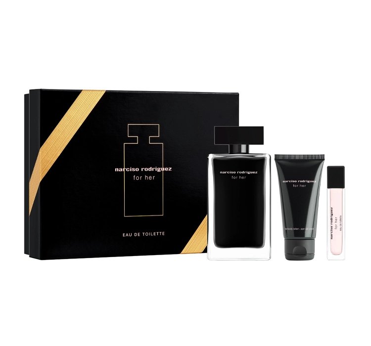 NARCISO RODRIGUEZ FOR HER WODA TOALETOWA SPRAY 100ML + 10ML + BALSAM DO CIAŁA 50ML