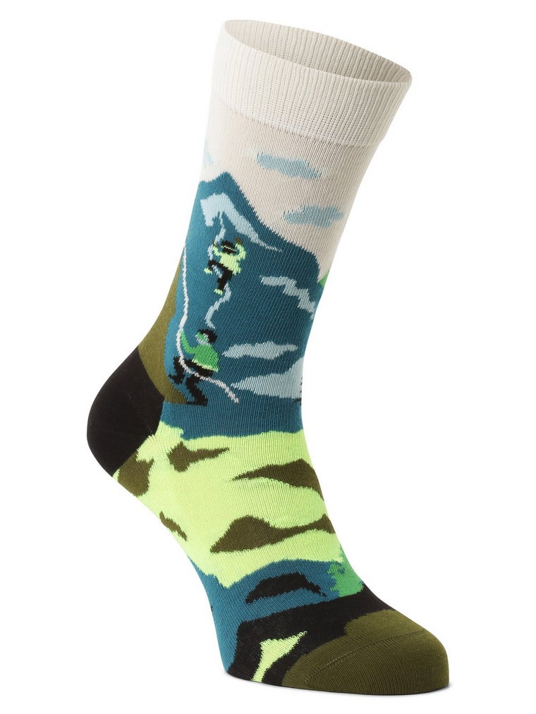 Happy Socks - skarpety z drobnej dzianiny, niebieski|zielony|wielokolorowy