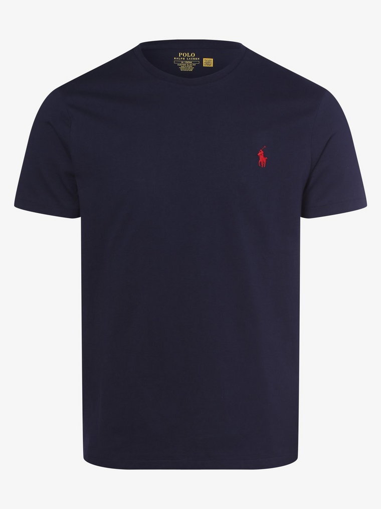 Polo Ralph Lauren - T-shirt męski  Custom Slim Fit, niebieski
