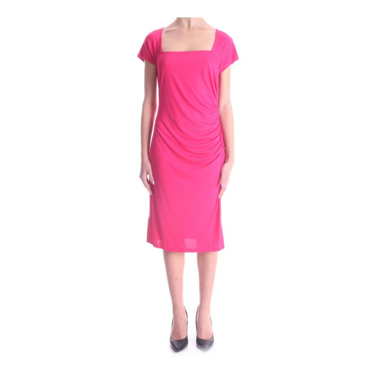 Różowa Sukienka Midi Ralph Lauren