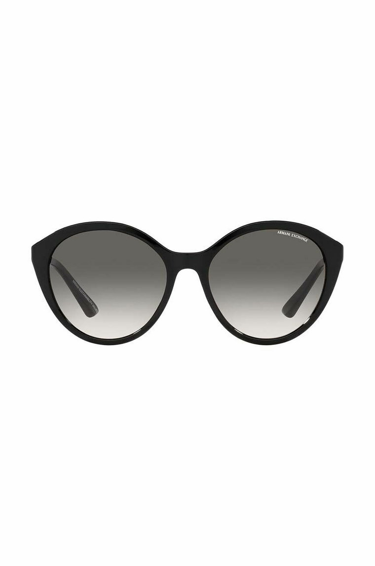 Armani Exchange okulary przeciwsłoneczne damskie kolor czarny 0AX4134S
