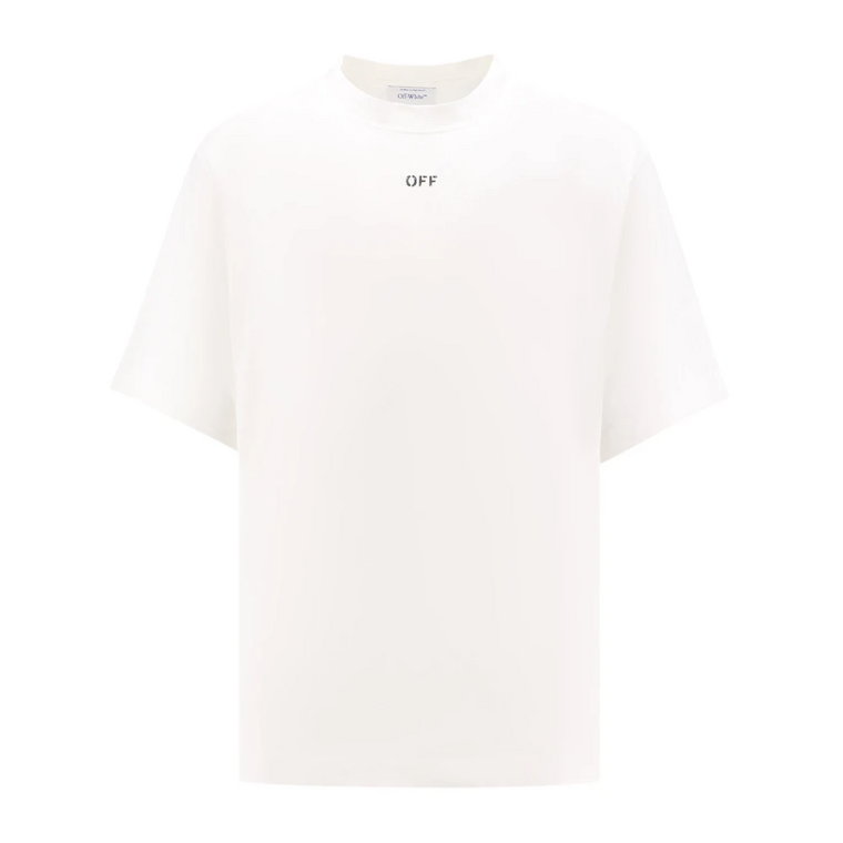 Biała koszulka z okrągłym dekoltem Regular Fit Off White