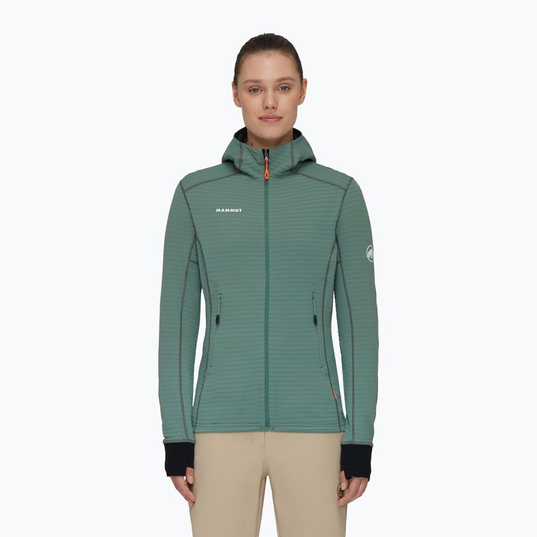 Bluza trekkingowa damska Mammut Taiss Light ML Hooded dark jade/black