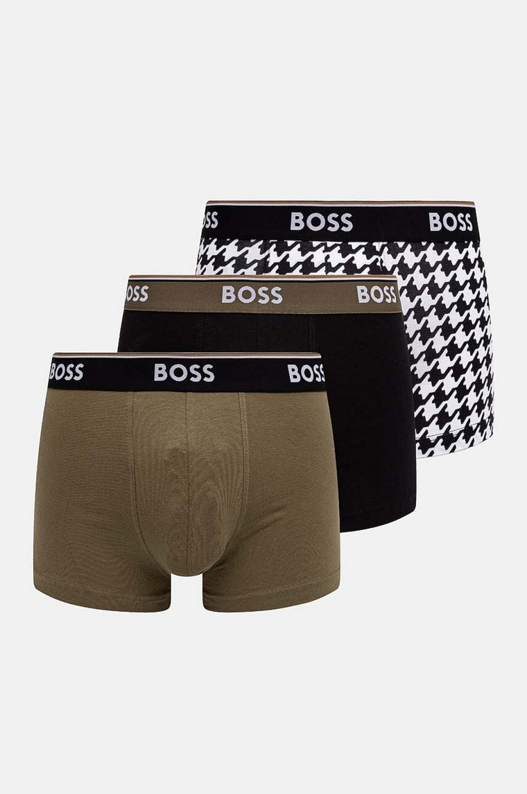 BOSS bokserki 3-pack męskie kolor zielony 50517829