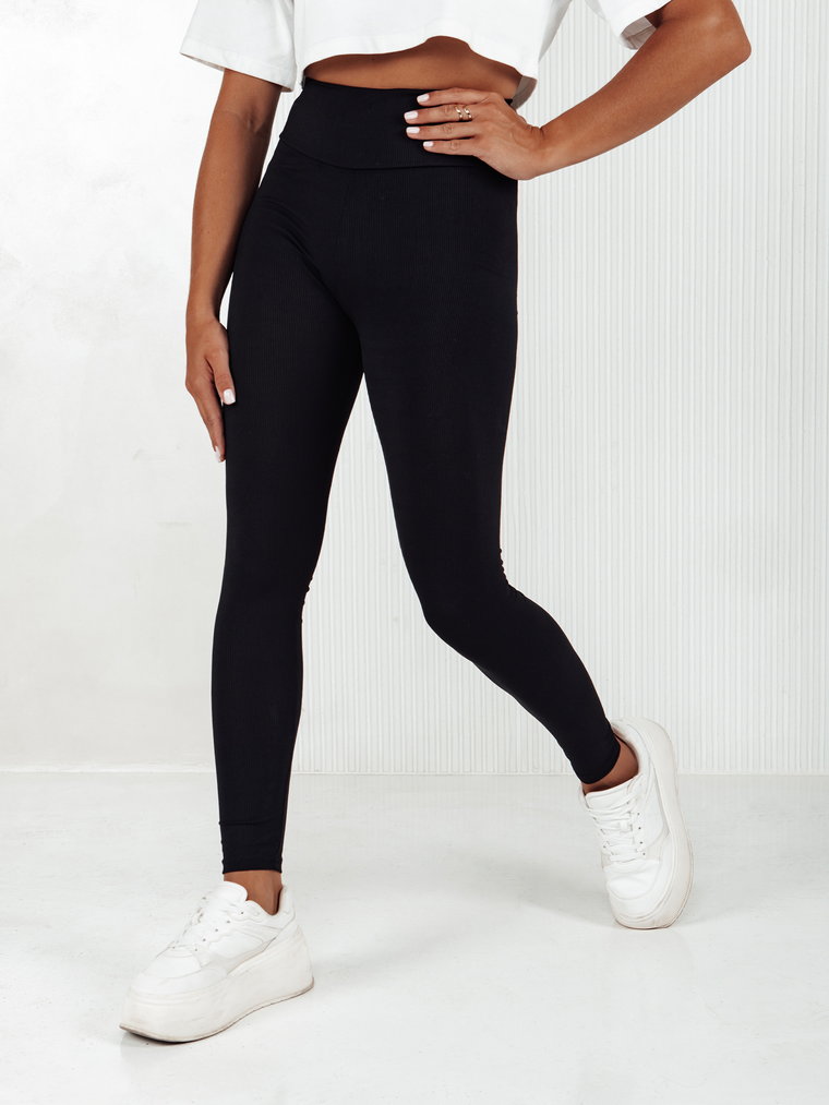 Legginsy damskie FITRIBS czarne Dstreet UY2177