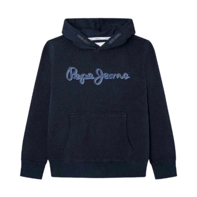 Niebieski Sweter Nolan Hoodie - Casual i Wygodny z Nutką Elegancji Pepe Jeans