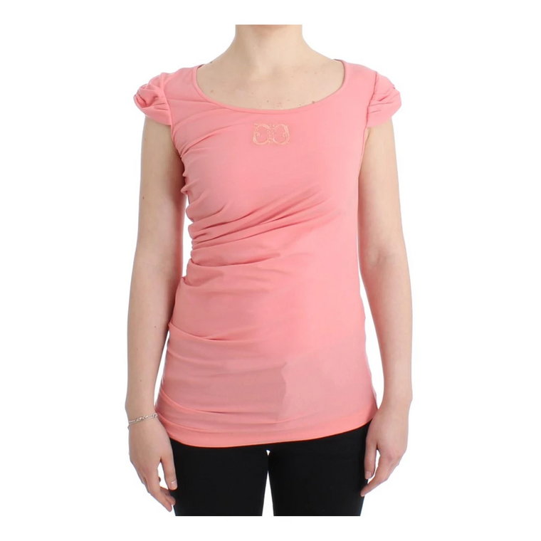 Pink cotton top Roberto Cavalli