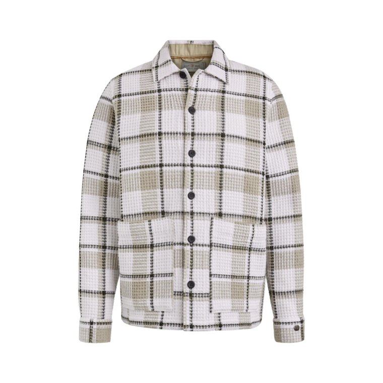 Dobby Check Overshirt Regular Fit Cast Iron