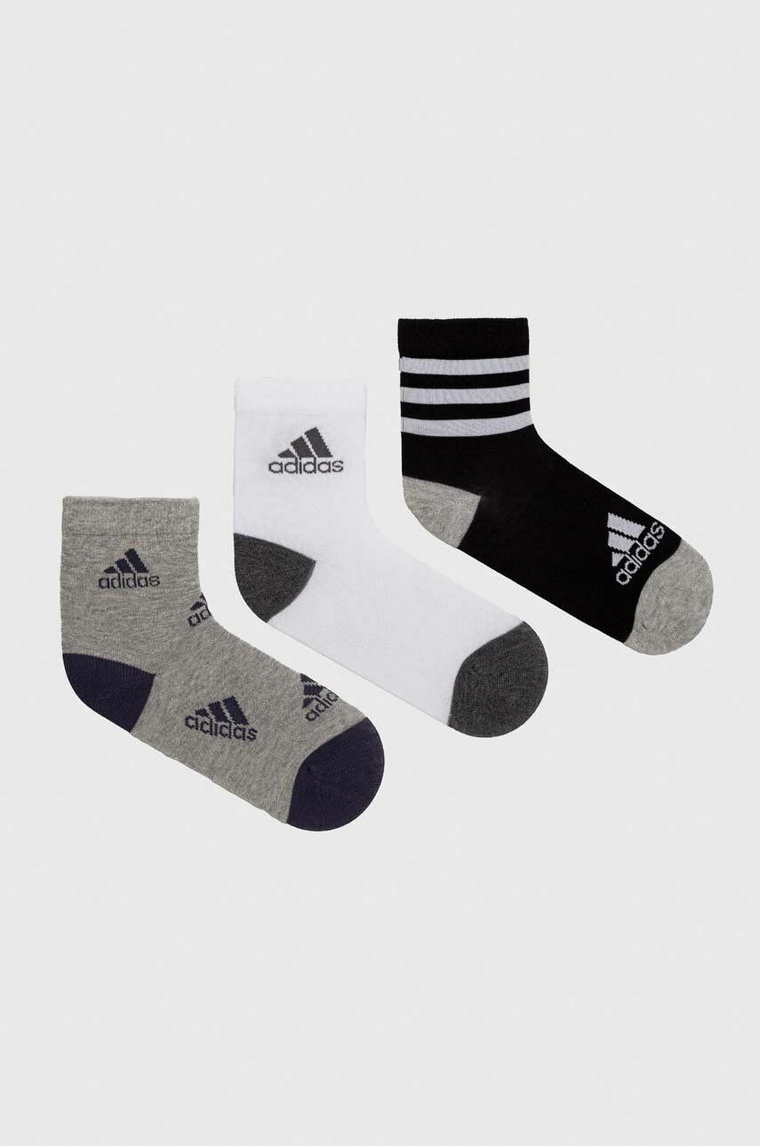 adidas Performance skarpetki dziecięce 3-pack kolor szary