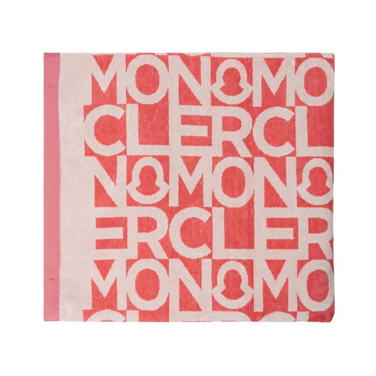 Luksusowy Ręcznik Plażowy z Nadrukiem Logo Moncler