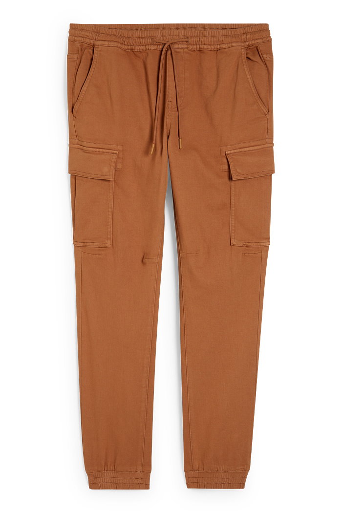 C&A Spodnie bojówki-tapered fit, Brązowy, Rozmiar: S