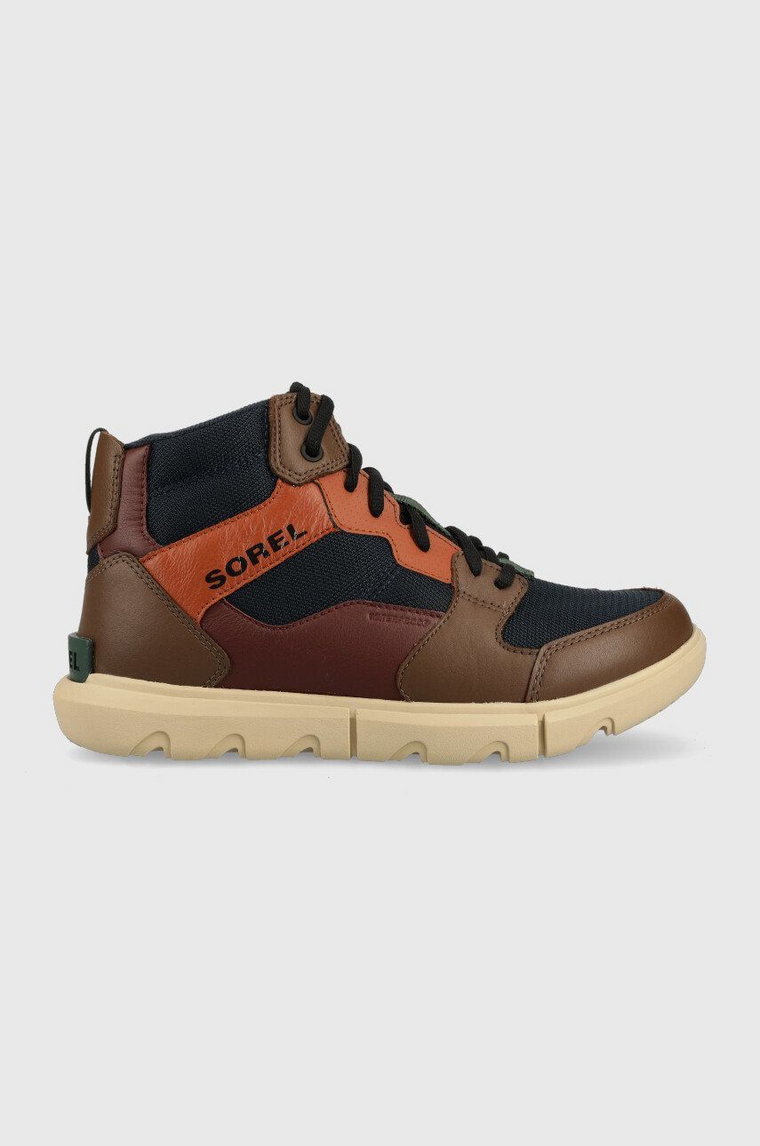 Sorel sneakersy Explorer Sneaker Mid kolor brązowy