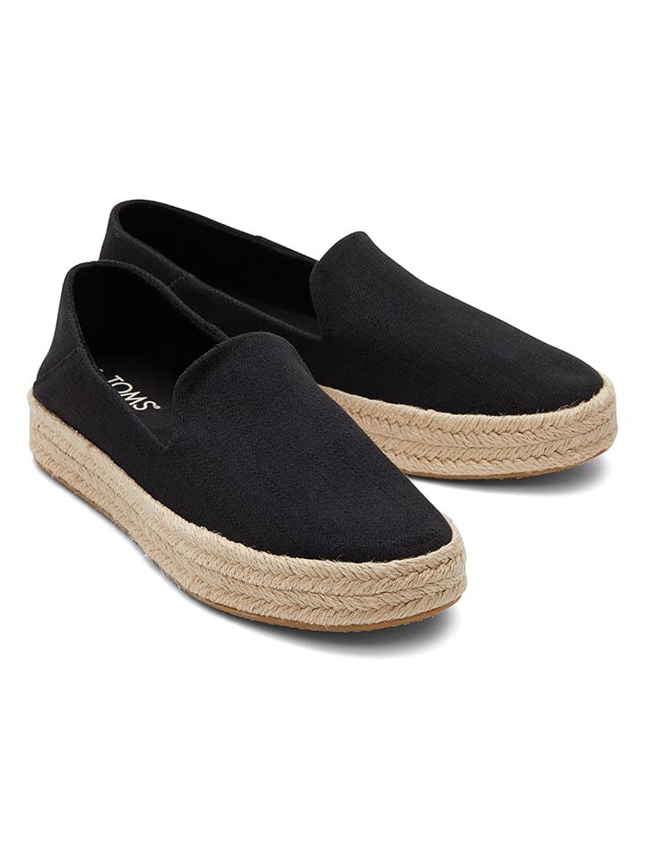 TOMS Espadryle w kolorze czarnym