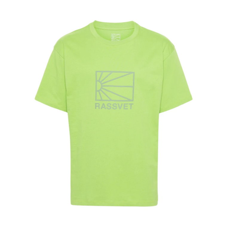 T-shirt z dużym logo w zielonym Rassvet